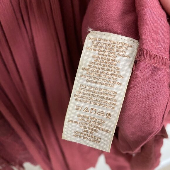 Free People Love From India Red Mini Dress Lace Boho Slip Womens Small Fairy - Picture 5 of 8